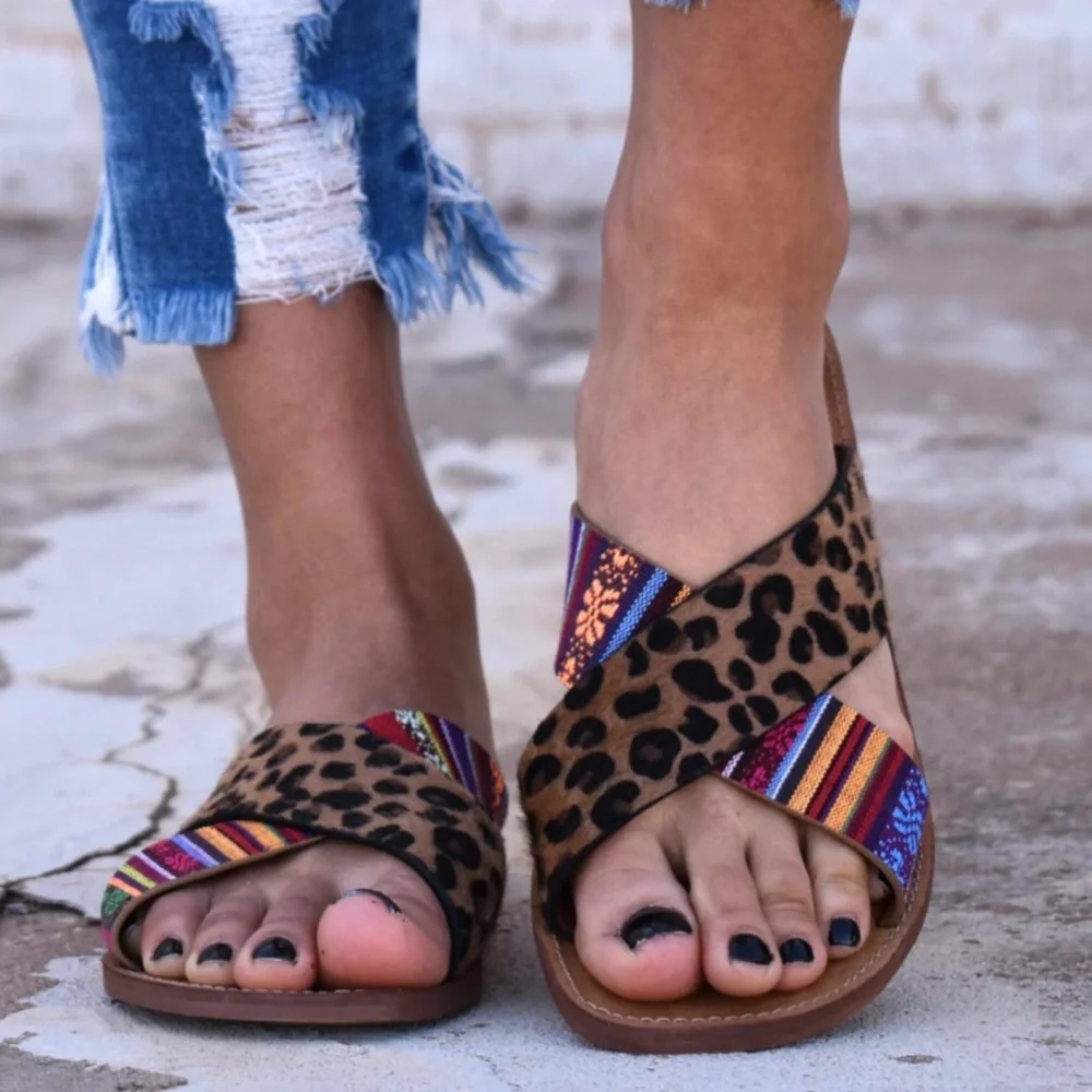 Very G Serape Leopard Sandals - Picture 5 of 13